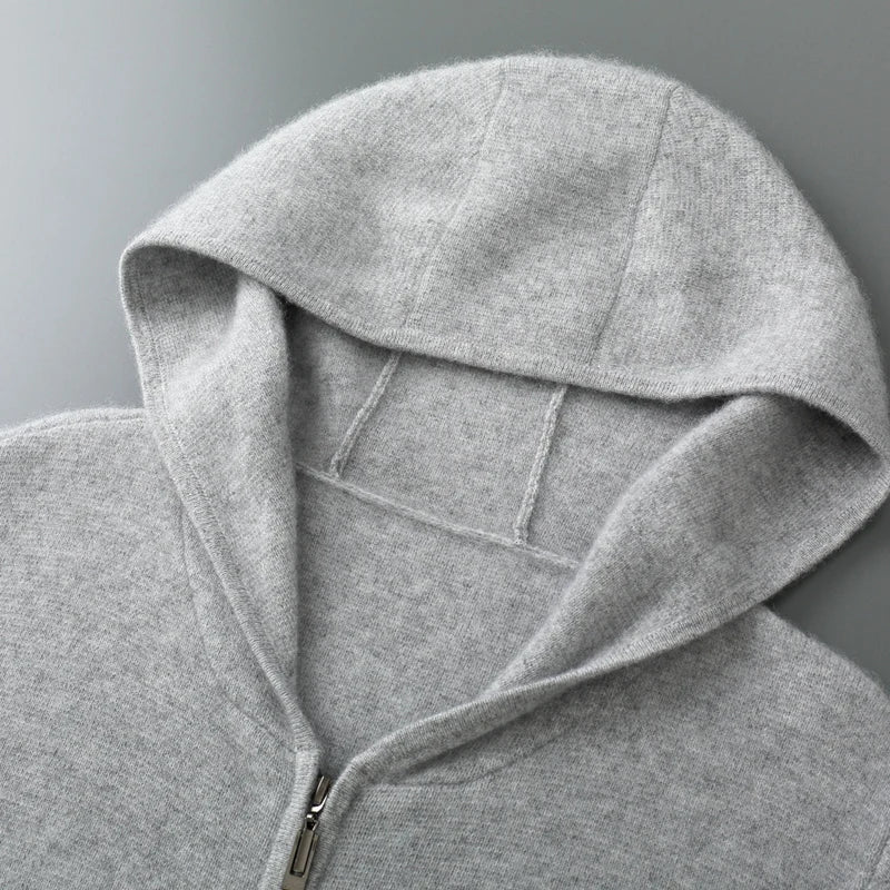 Ensemble Jogging Homme 100% Laine Mérinos MVLYFLRT – Cardigan Zippé Capuche + Pantalon – 8 Coloris, S à XXL – CLEVI Paris