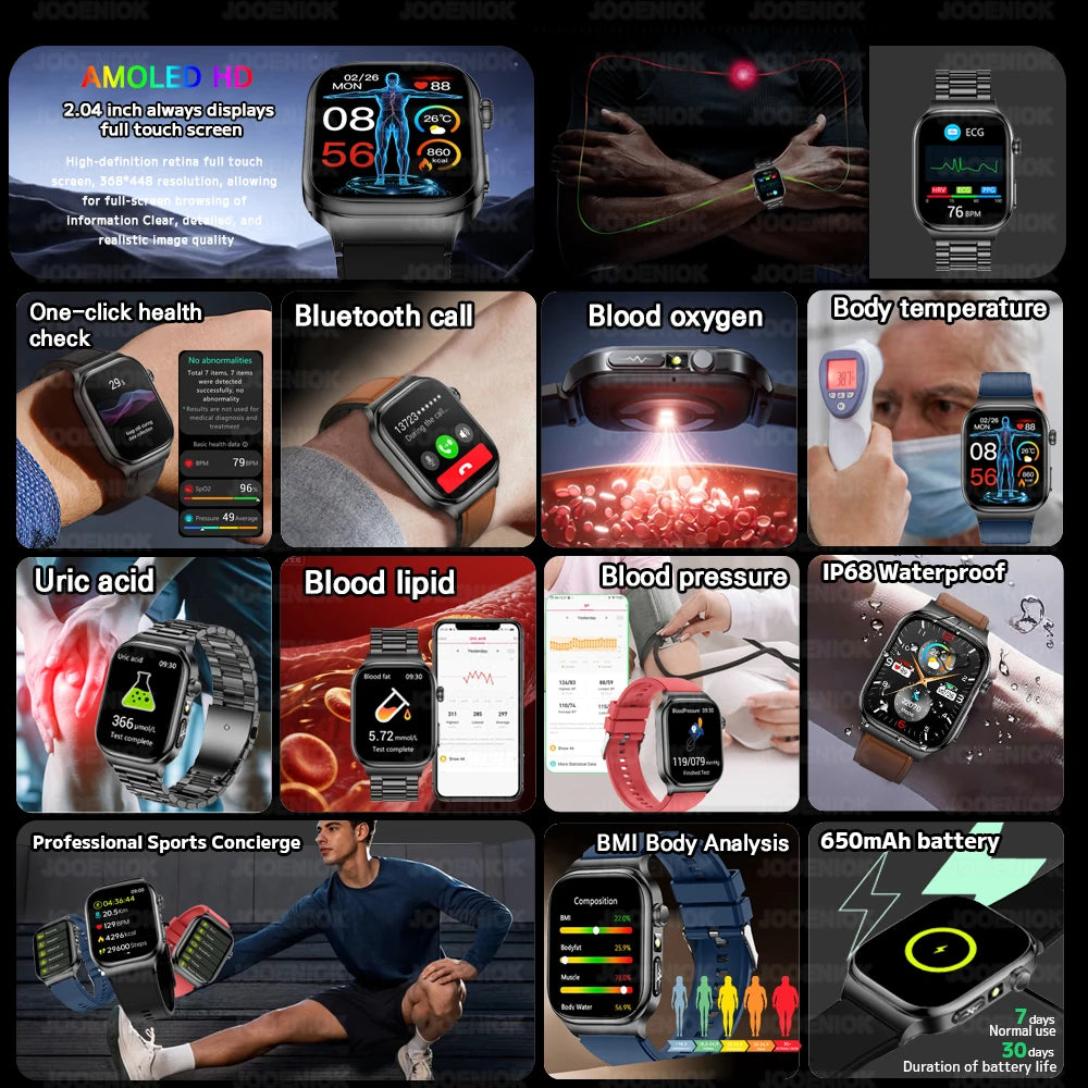 Montre ChiBear AMOLED 2,04″ appels Bluetooth – CLEVI Paris