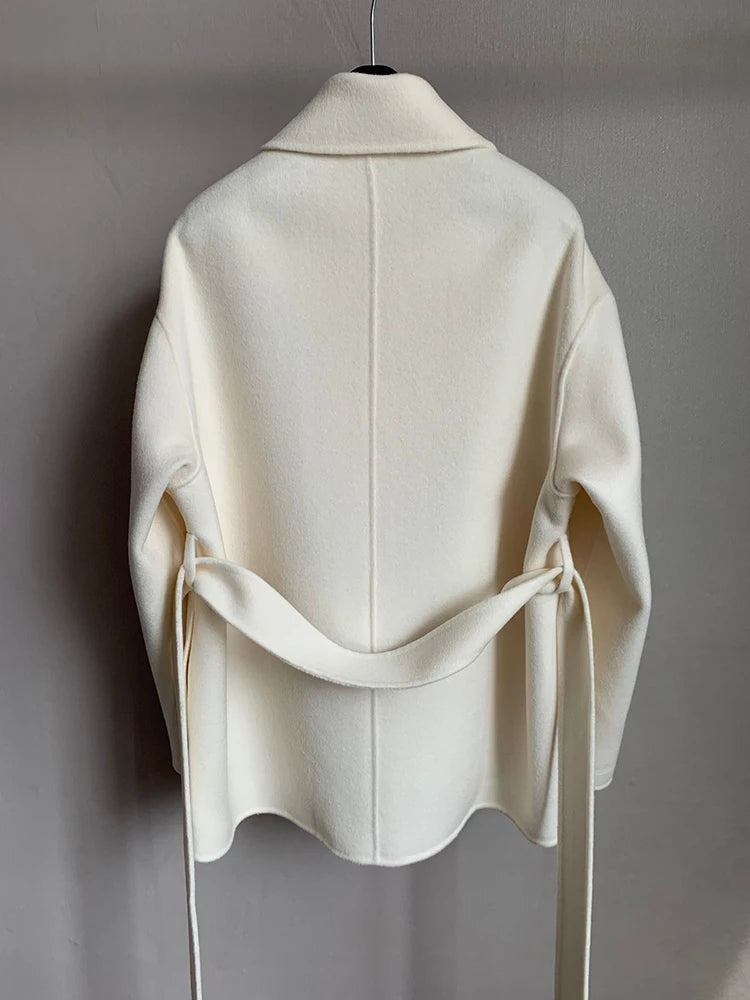 Veste femme en laine à fermeture asymétrique – CLEVI Paris