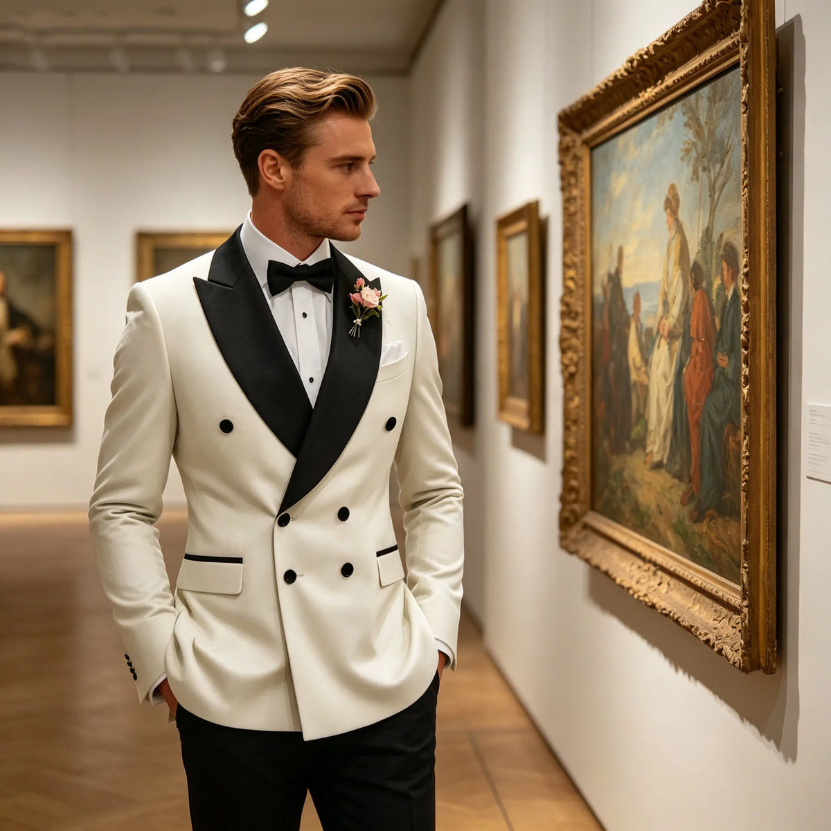 Veste de smoking croisée homme – CLEVI Paris