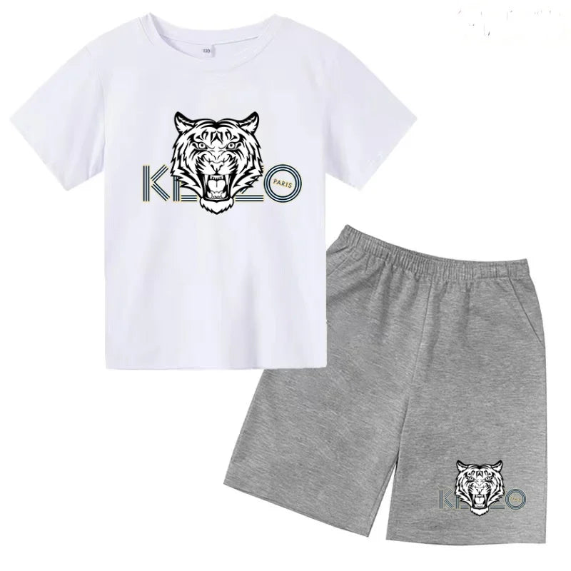 Ensemble enfant T-shirt imprimé et short – CLEVI Paris