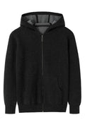Cardigan homme cachemire zippé à capuche – CLEVI Paris