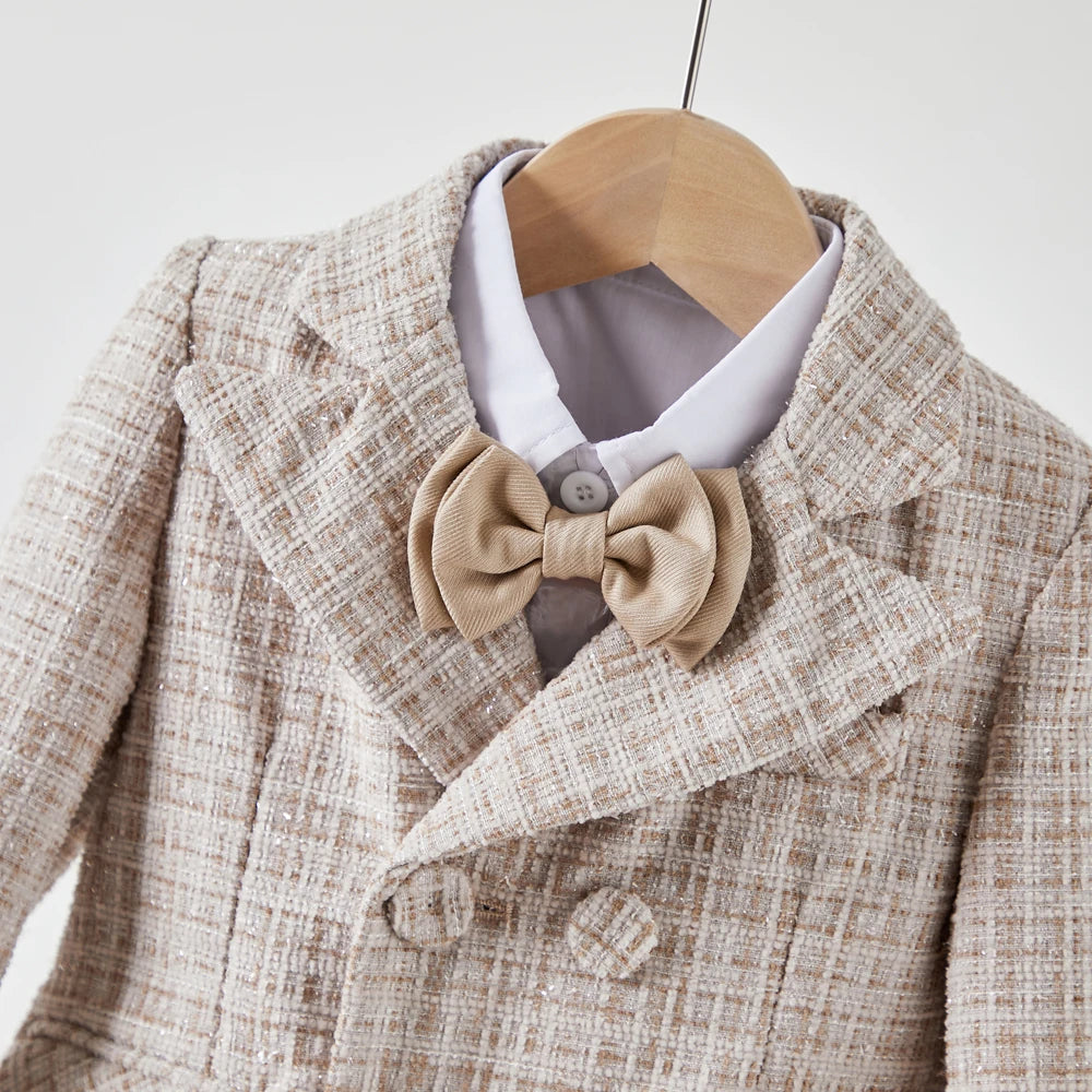 Costume bébé garçon blazer croisé et pantalon – CLEVI Paris