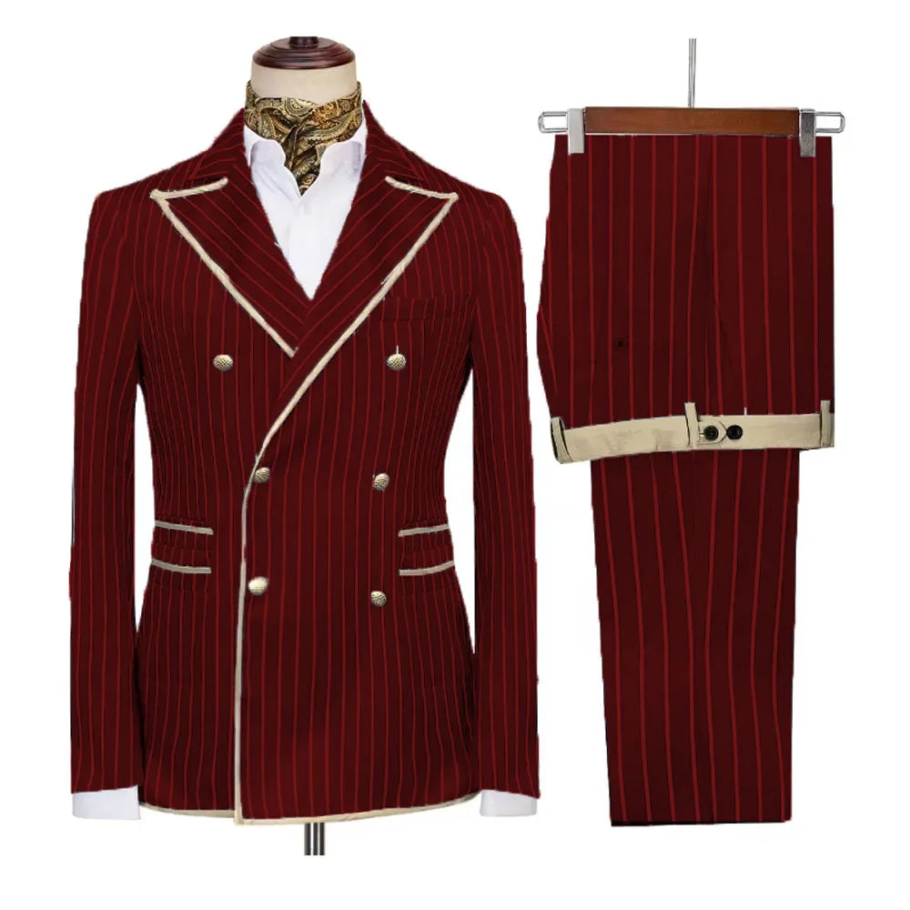 Costume homme rayé 2 pièces – CLEVI Paris