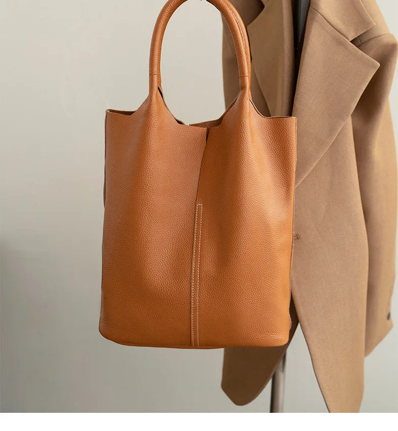 Sac seau femme en cuir de vachette – CLEVI Paris