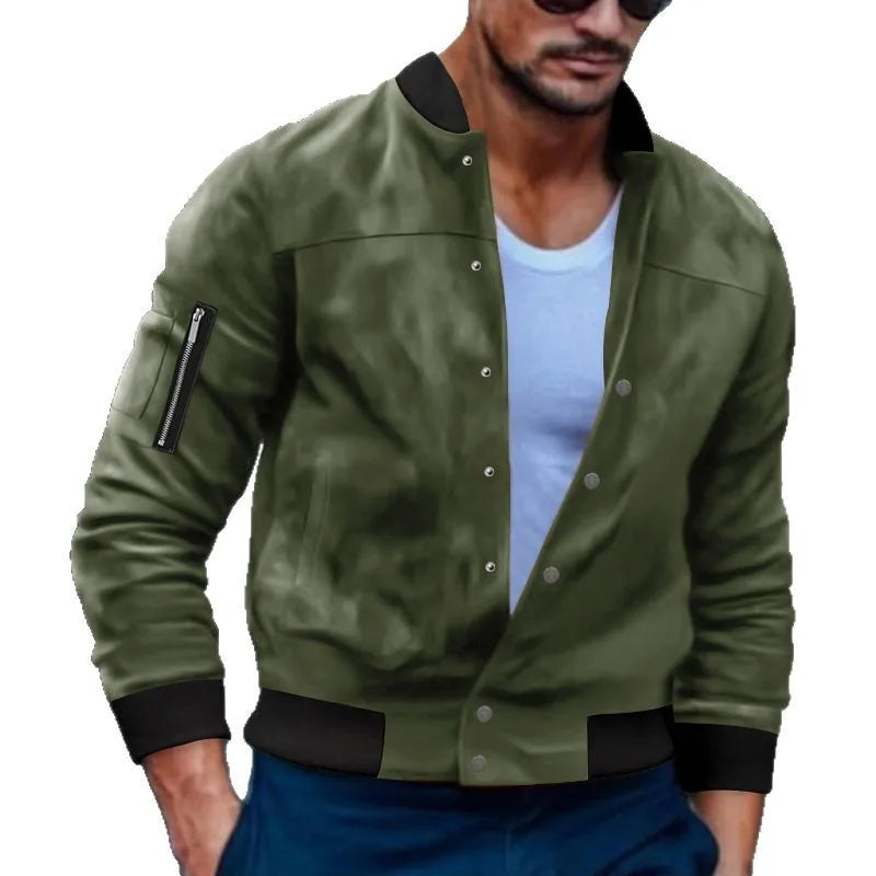 Veste homme boutonnée à col montant – CLEVI Paris