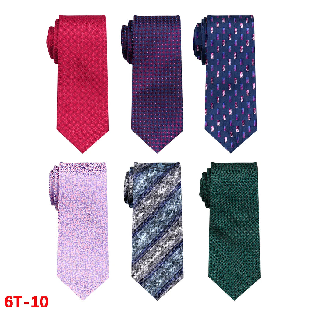 Lot de 6 cravates homme jacquard – CLEVI Paris
