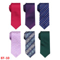 Lot de 6 cravates homme jacquard – CLEVI Paris