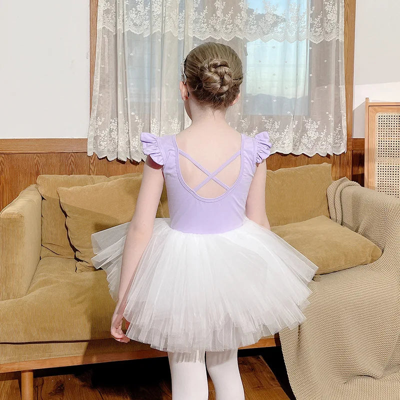 Robe tutu de danse fille à manches longues – CLEVI Paris