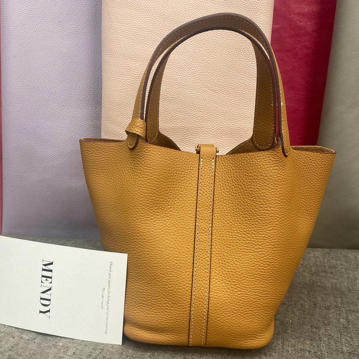 Sac Seau Cuir Togo Véritable Femme 2 Tailles Quincaillerie Or/Argent – CLEVI Paris