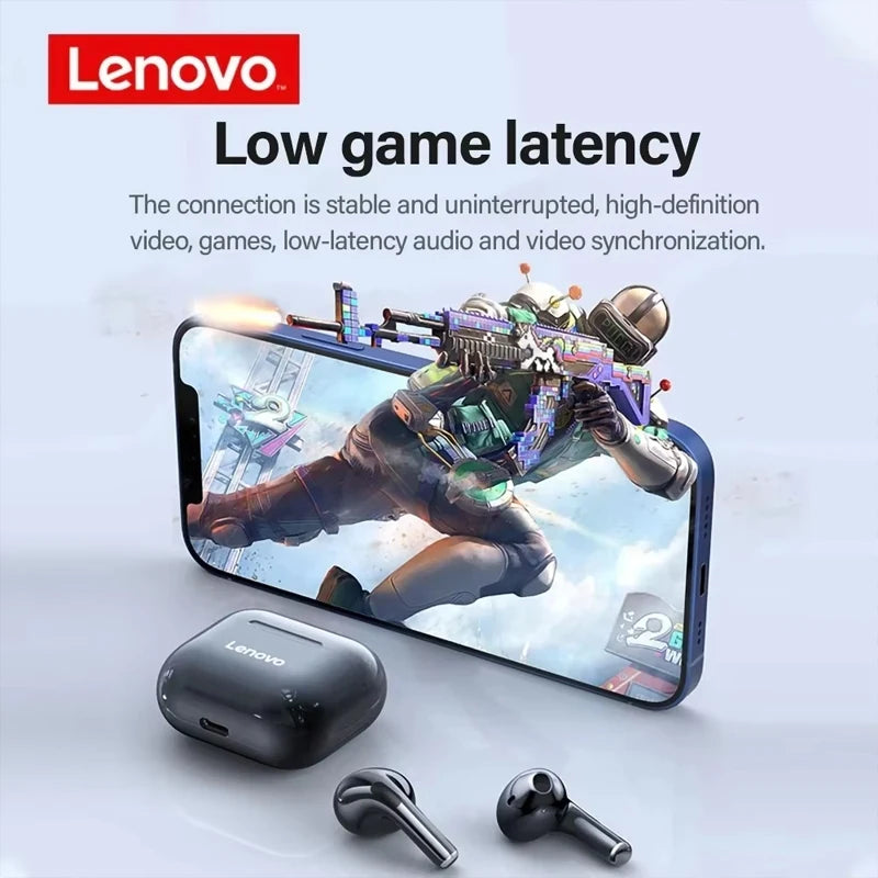 Écouteurs Lenovo LP40 TWS Bluetooth 5.3 ANC Tactile – CLEVI Paris