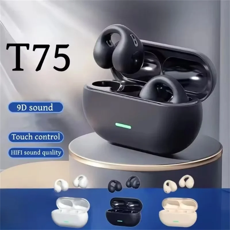 Écouteurs TWS T75 Tactile Bluetooth Sport HiFi – CLEVI Paris