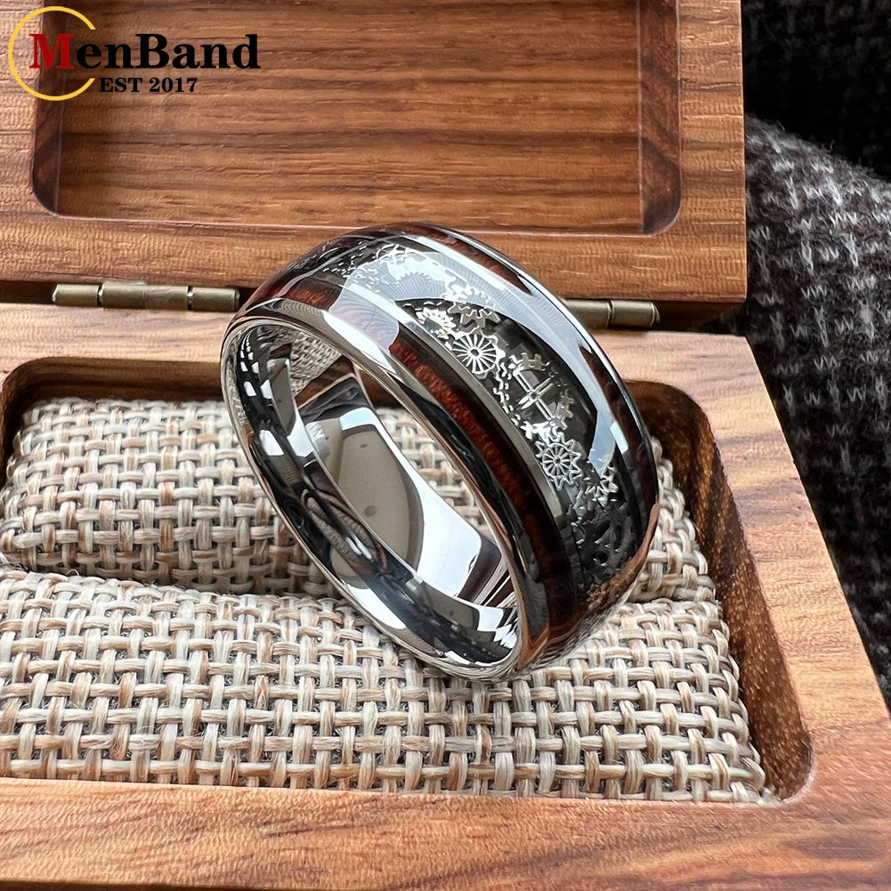 Bague unisexe en tungstène, finition bombée 10 mm – CLEVI Paris