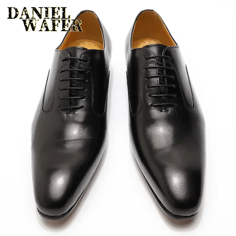 Chaussures Oxford en cuir à bout pointu – CLEVI Paris