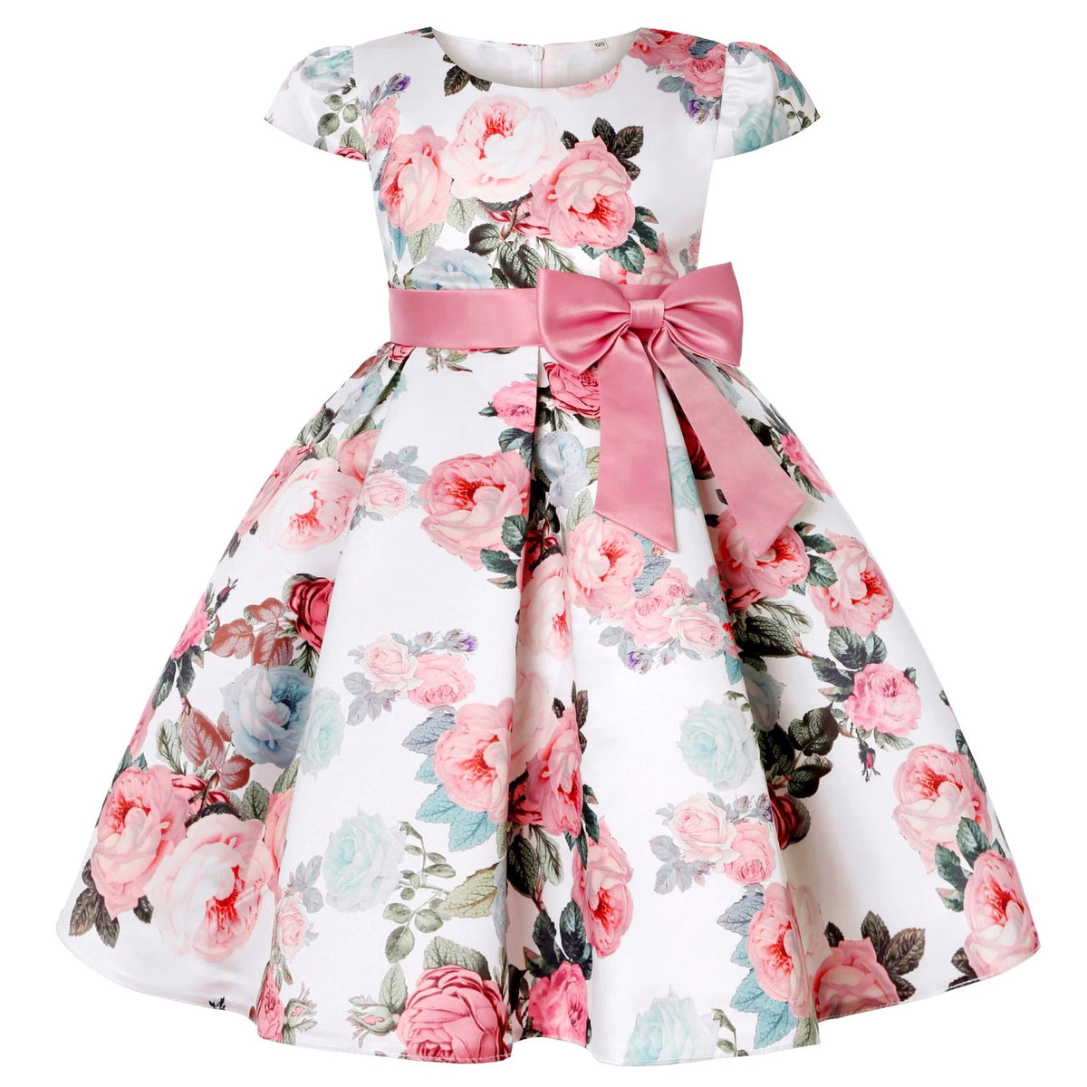 Robe cérémonie fille à motifs floraux – CLEVI Paris