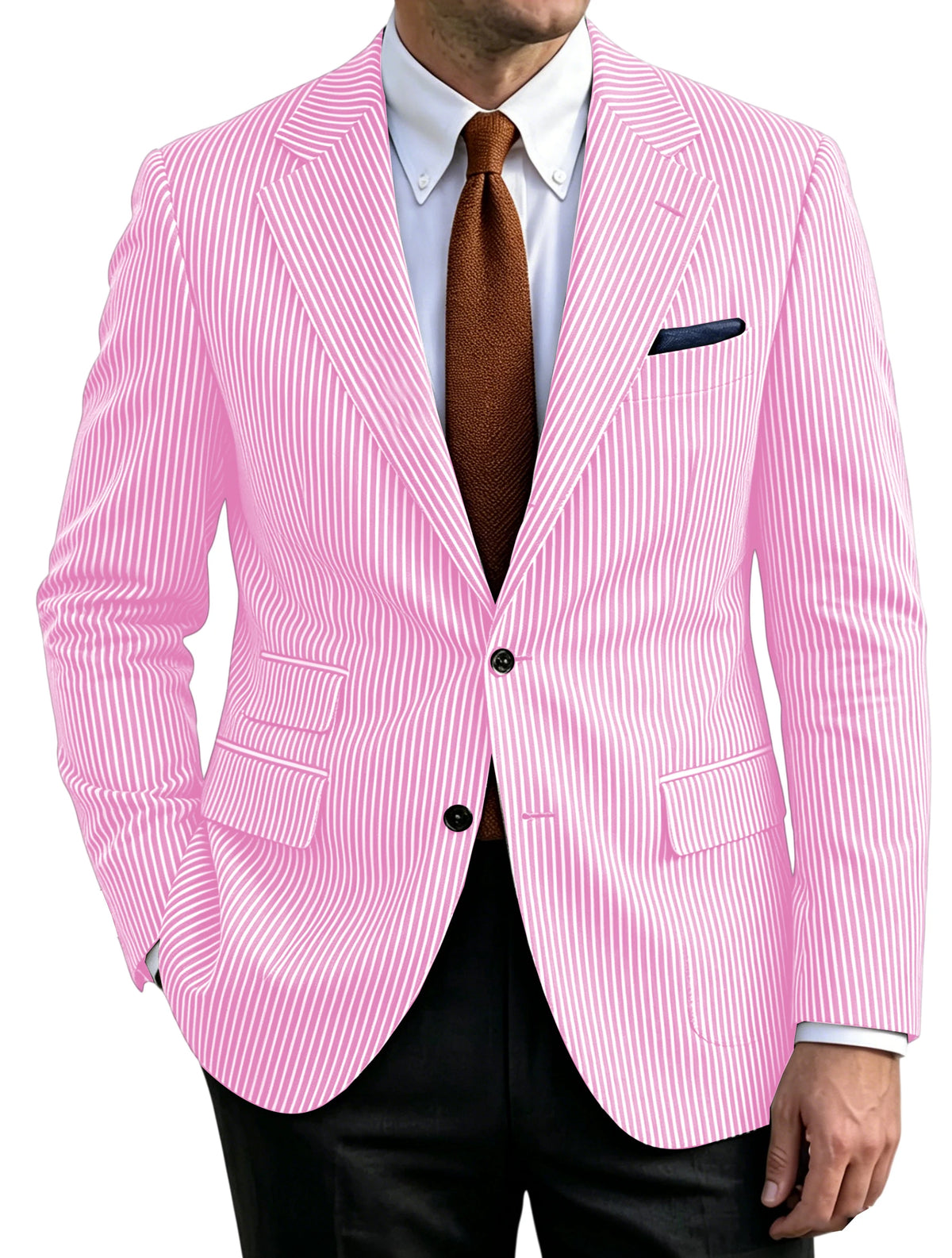 Blazer rayé homme en coton – CLEVI Paris