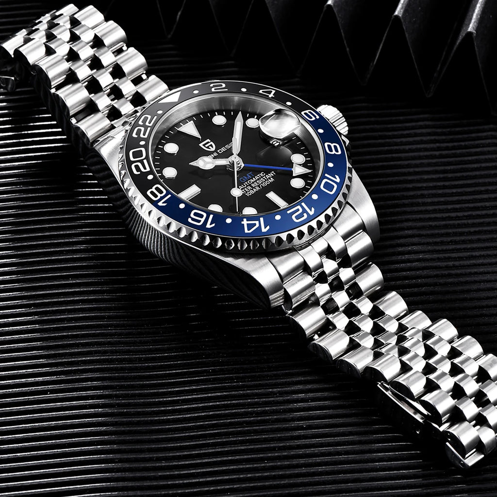 Montre Homme Pagani Design PD-1662 Automatique GMT Verre Saphir Étanche 10 Bars Acier Inoxydable – CLEVI Paris