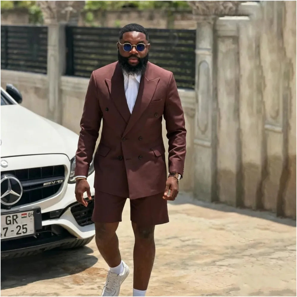 Costume homme 2 pièces, veste et pantalon court – CLEVI Paris