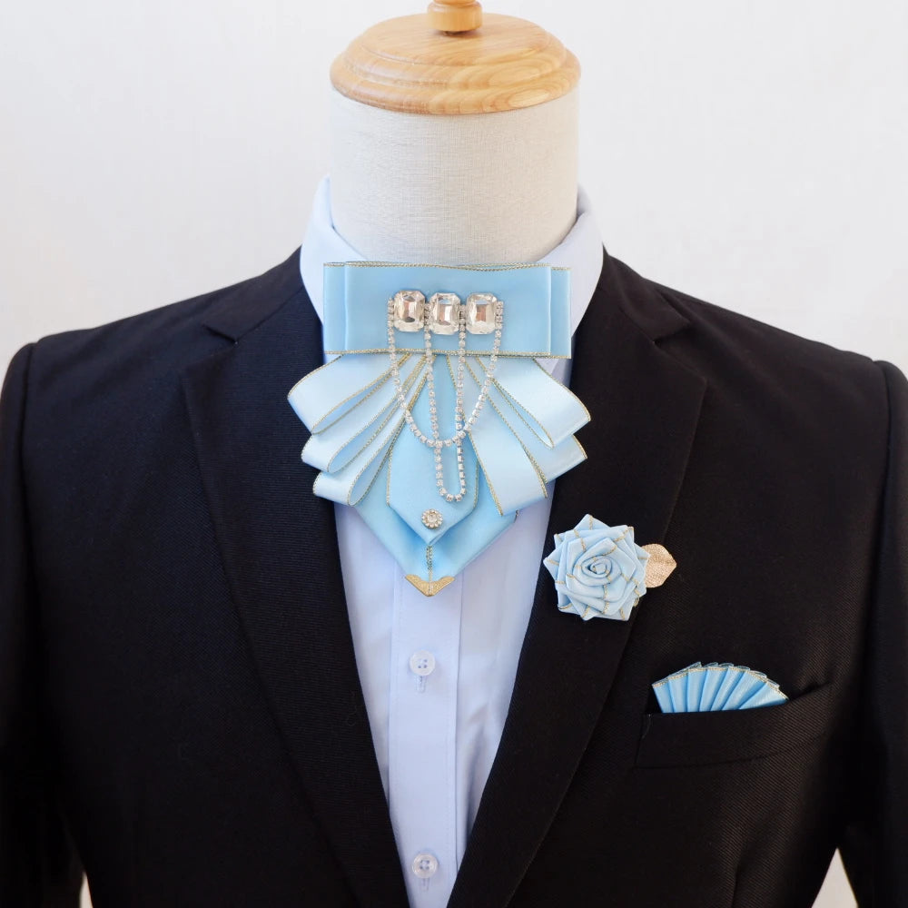 Ensemble nœud papillon 3 pièces, broche et fleurs – CLEVI Paris