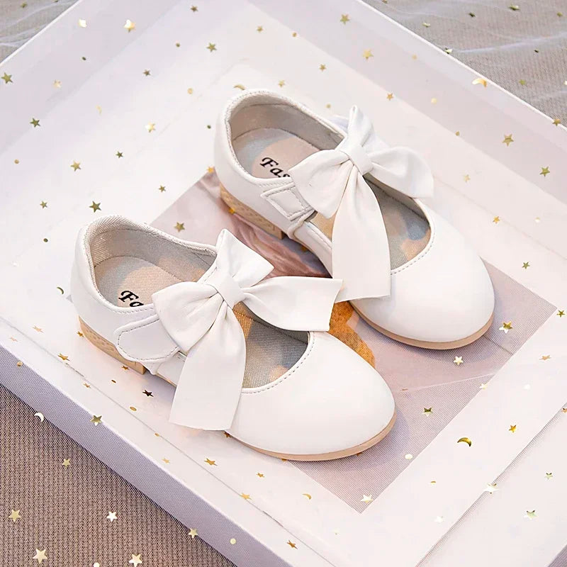 Chaussures plates fille à grand nœud – CLEVI Paris