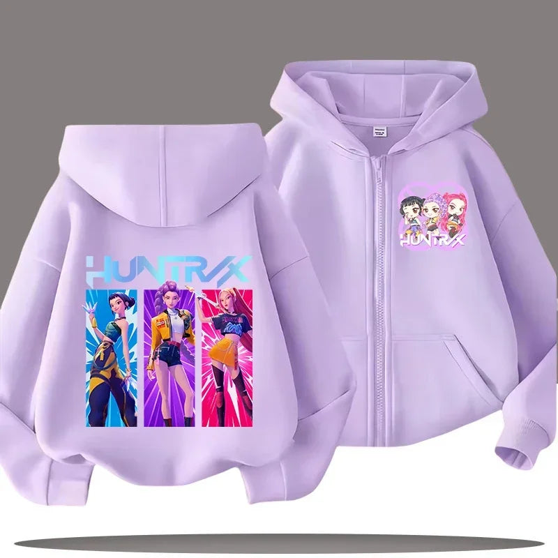Sweat à capuche enfant zippé imprimé – CLEVI Paris