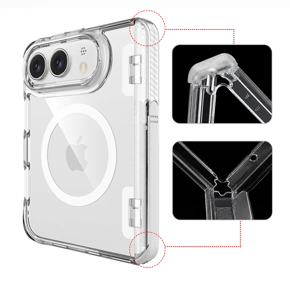 Coque iPhone Duo transparente avec support – CLEVI Paris