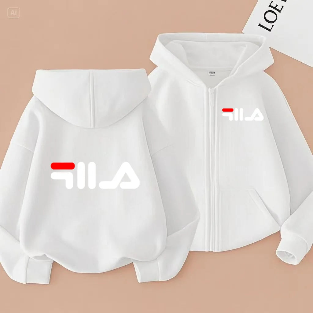 Sweat enfant zippé à capuche unisexe – CLEVI Paris