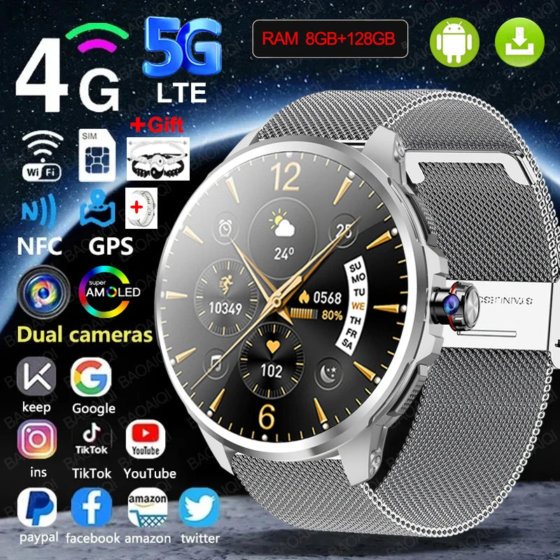 Montre BAOAIQI AMOLED 1,95″ GPS et SIM – CLEVI Paris