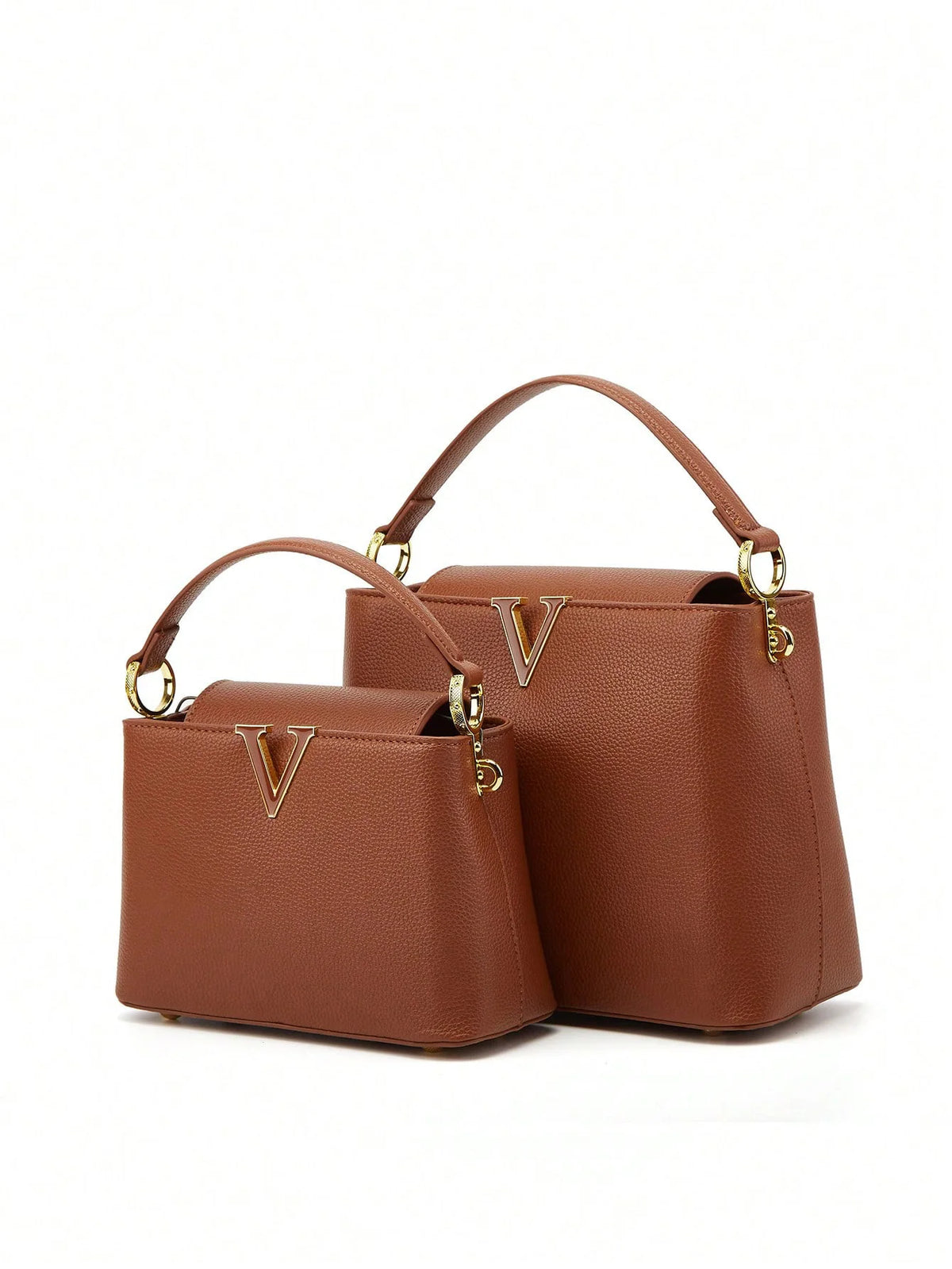 Mini Sac Seau PU Décor V Femme Croisé & Main Tendance – CLEVI Paris