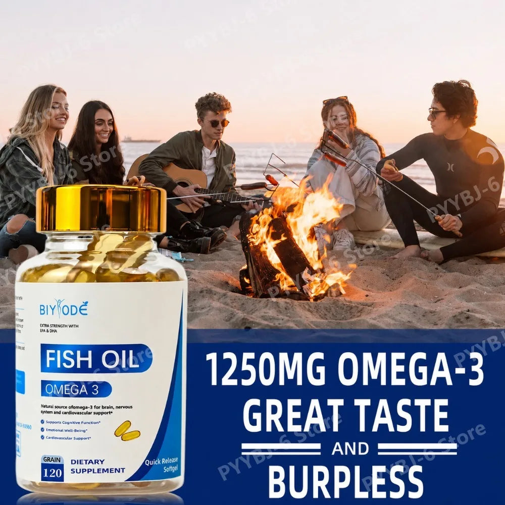 Oméga-3 citron, 120 capsules molles – CLEVI Paris