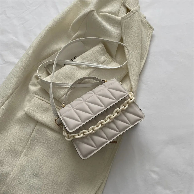 Mini sac carré matelassé femme à chaîne – CLEVI Paris