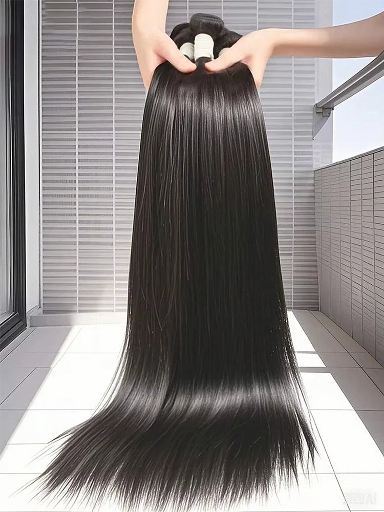 Mèches Bone Straight Cheveux Humains Remy Vierges 3 Bundles Couleur Naturelle – CLEVI Paris