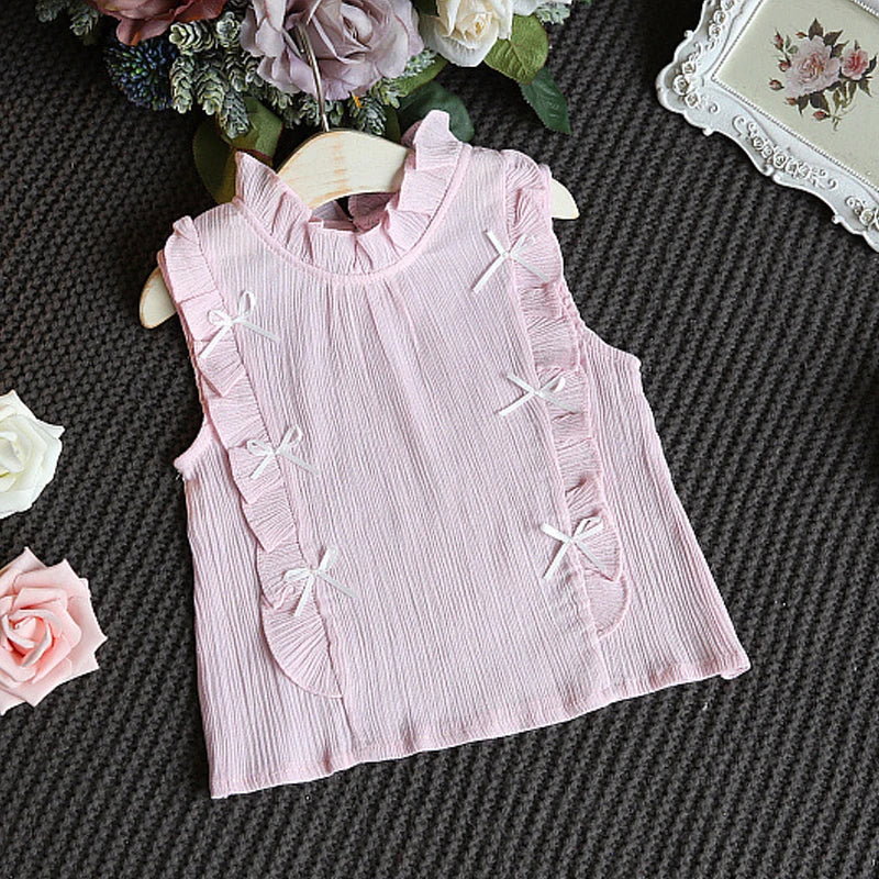 Ensemble fille haut et short en coton mélangé – CLEVI Paris