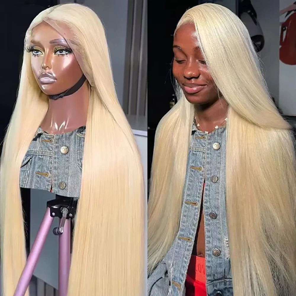 Perruque Straight 613 Blond Miel HD Lace 13x4 13x6 Glueless 100% Cheveux Humains 18-46 Pouces – CLEVI Paris