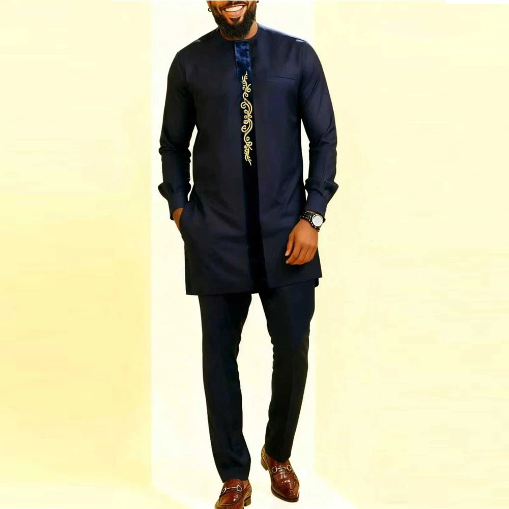 Ensemble 2 Pièces Style Africain Homme – CLEVI Paris