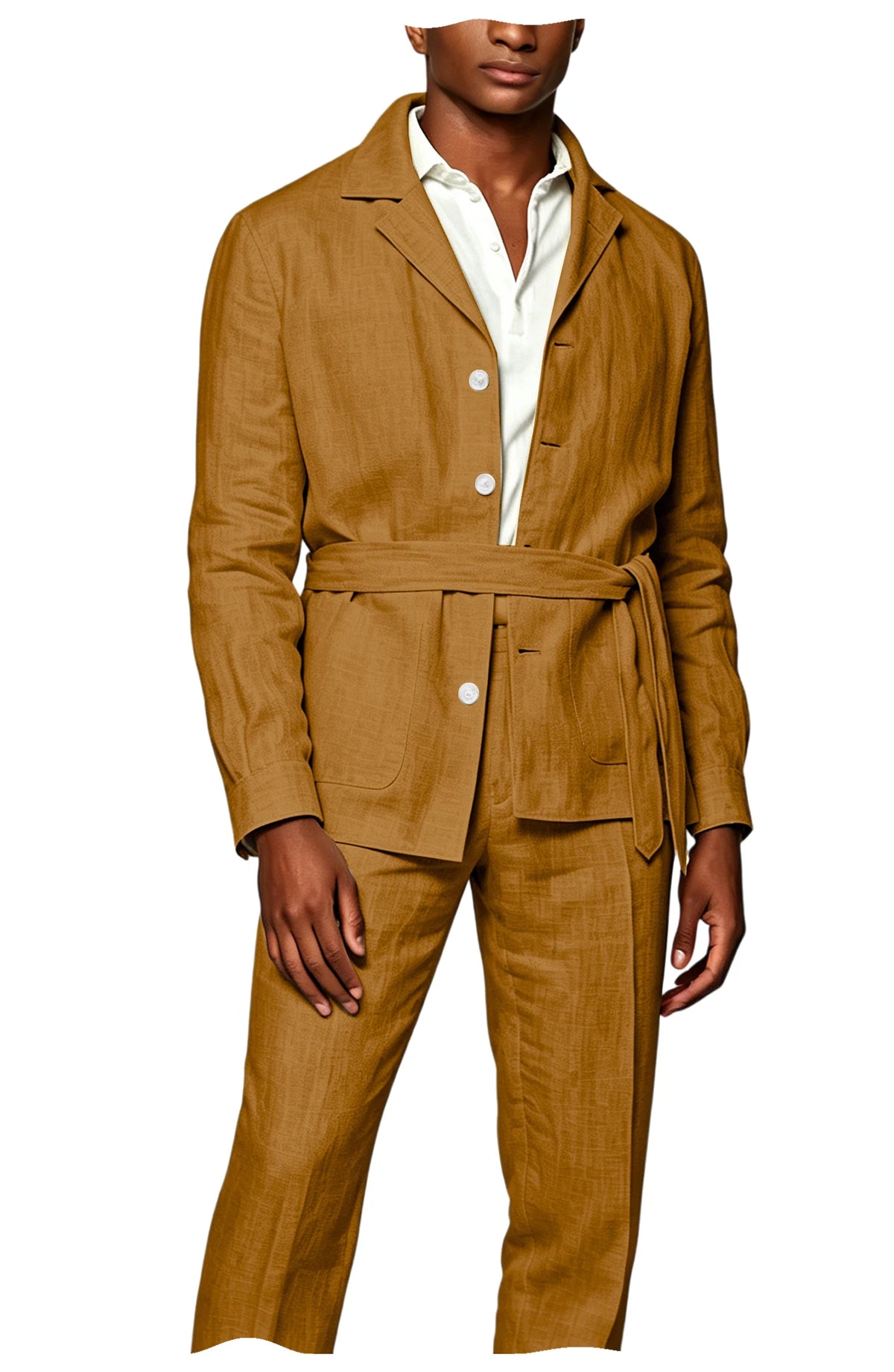 Costume lin-coton homme 2 pièces – CLEVI Paris