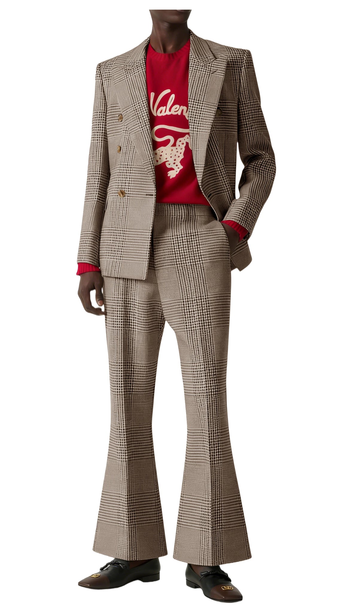 Costume Homme Pied-de-Poule Évasé – CLEVI Paris