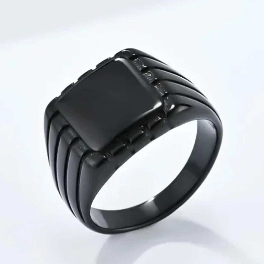 Bague Géométrique Homme en Acier Inoxydable – CLEVI Paris