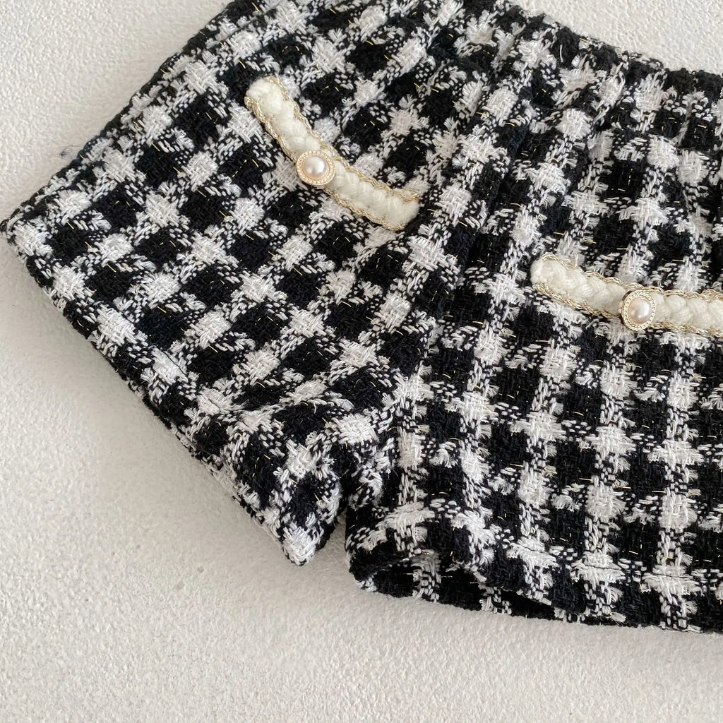 Ensemble bébé fille noir à carreaux – CLEVI Paris