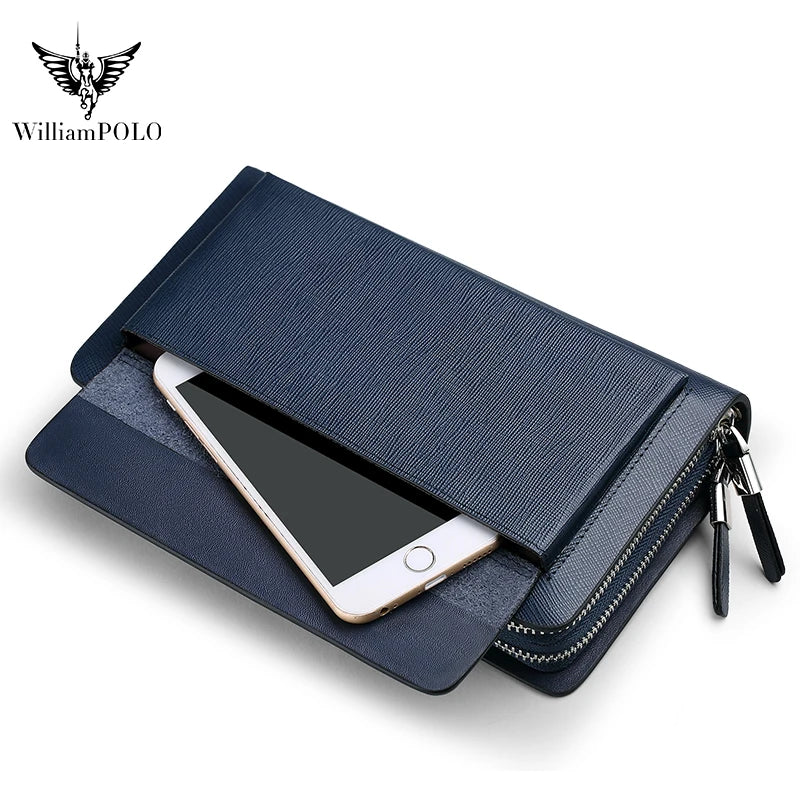 Pochette homme en cuir véritable POLO312 – CLEVI Paris