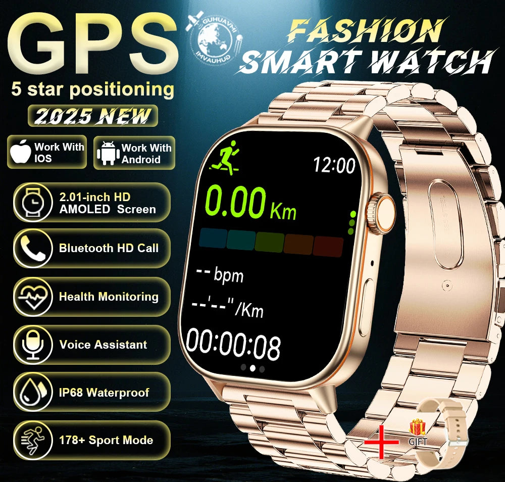 Montre connectée GUHUAVMI AMOLED 2,01 pouces – CLEVI Paris