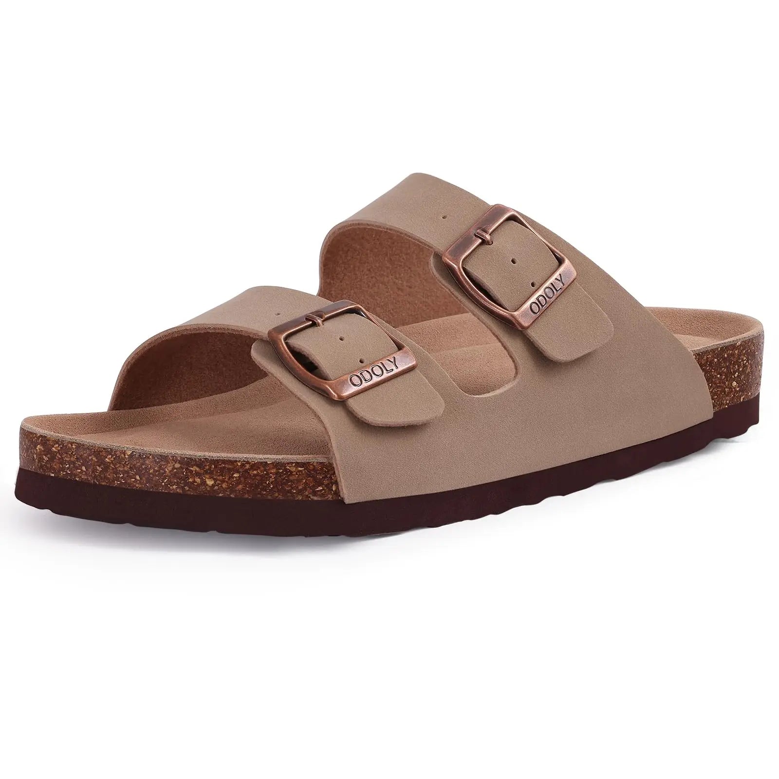 Mules Suède Boucle Métal Semelle Liège Soutien de Voûte | Mixte EU 36-46