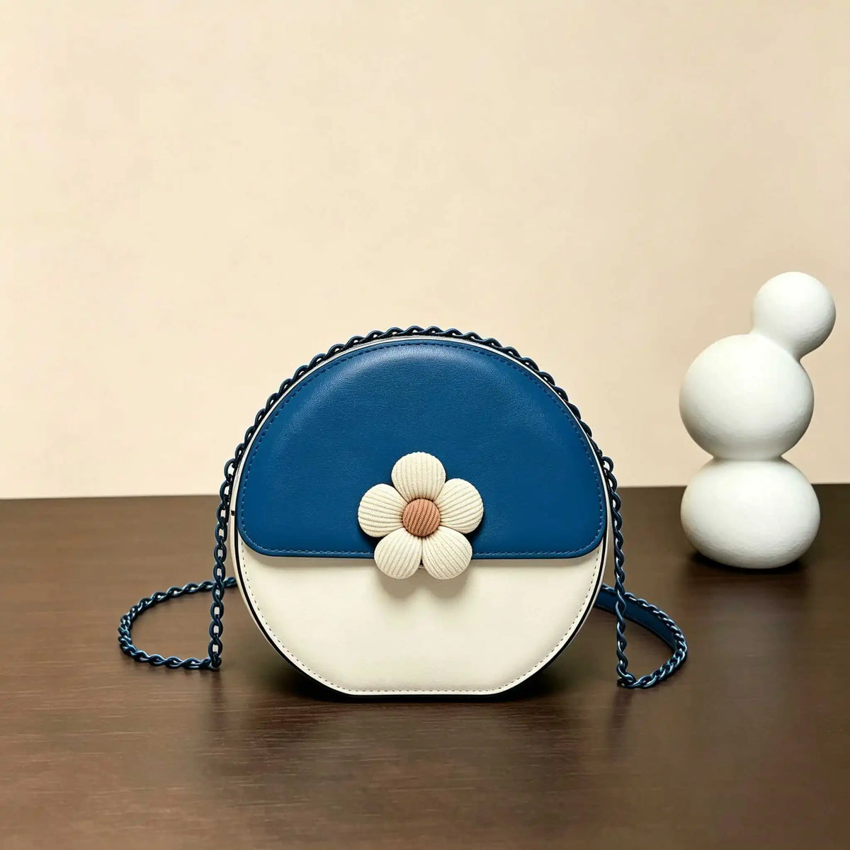 Sac Épaule Femme Cuir Véritable Léger Bicolore – CLEVI Paris