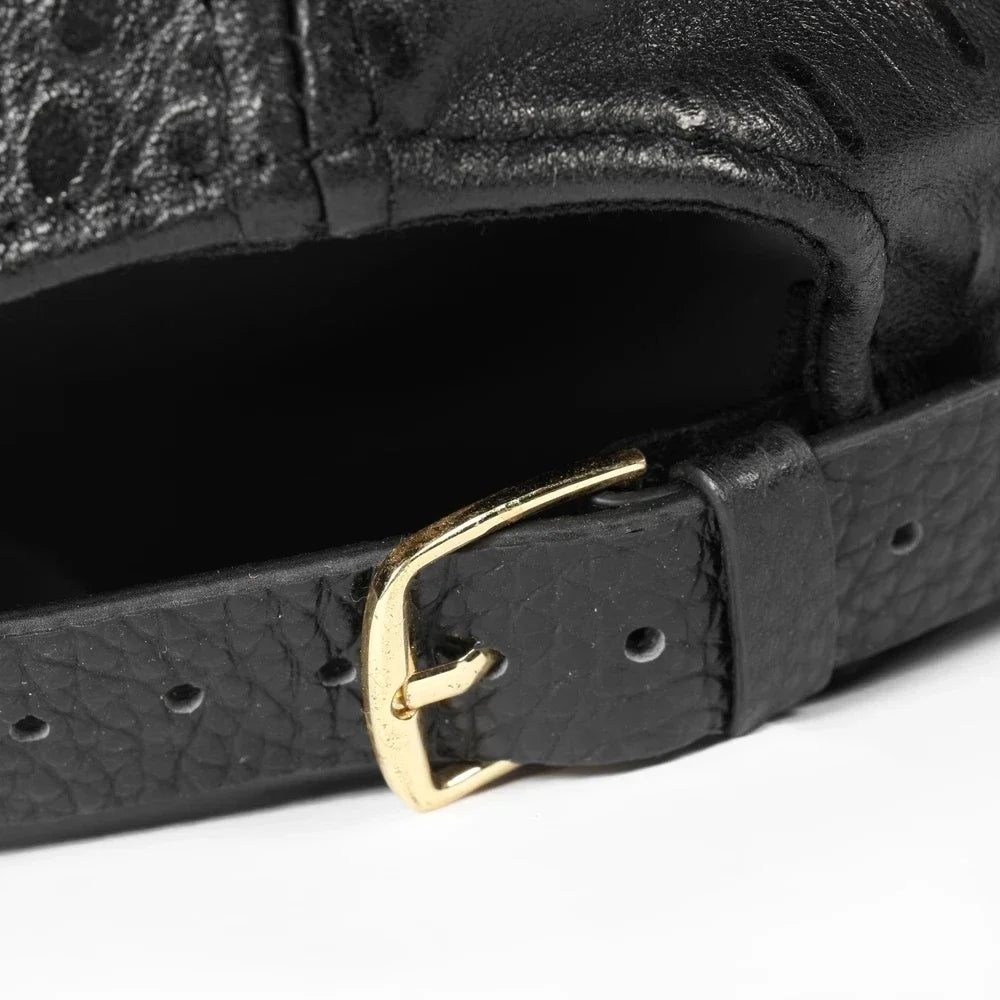 Casquette Baseball Cuir Mouton Homme Motif Crocodile – CLEVI Paris