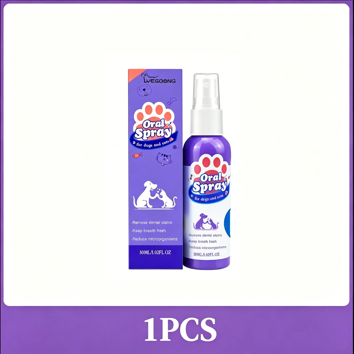 Spray buccal animaux 30 ml et lingettes – CLEVI Paris