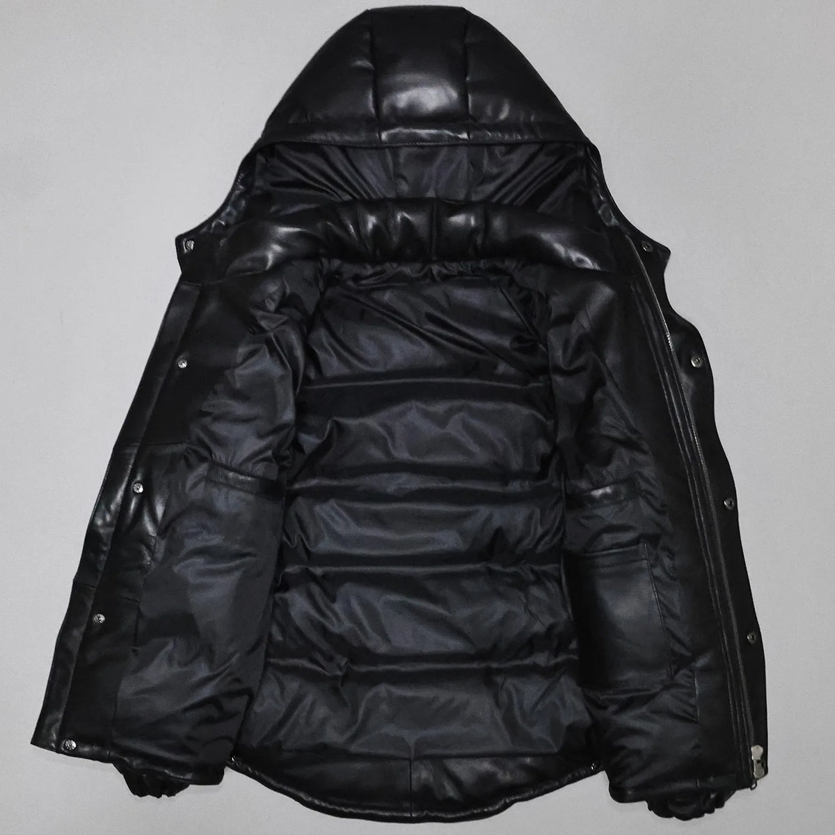 Veste homme en cuir à capuche amovible – CLEVI Paris