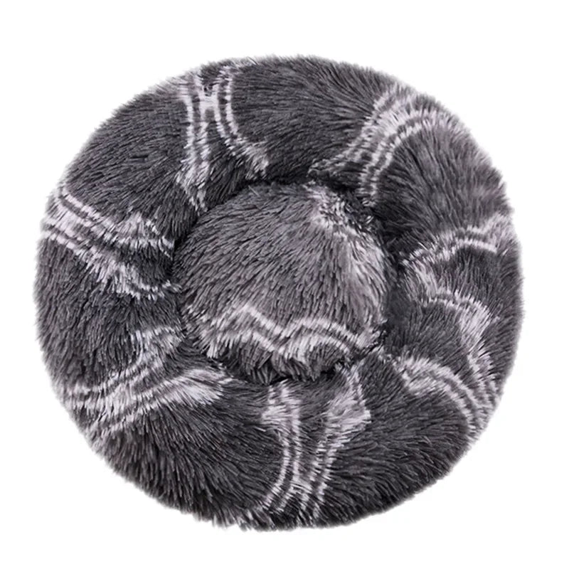 Panier rond chien et chat en peluche 40–90 cm – CLEVI Paris