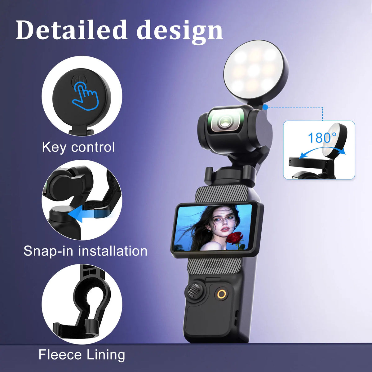 Lampe LED DH704 pour Osmo Pocket 3 – CLEVI Paris
