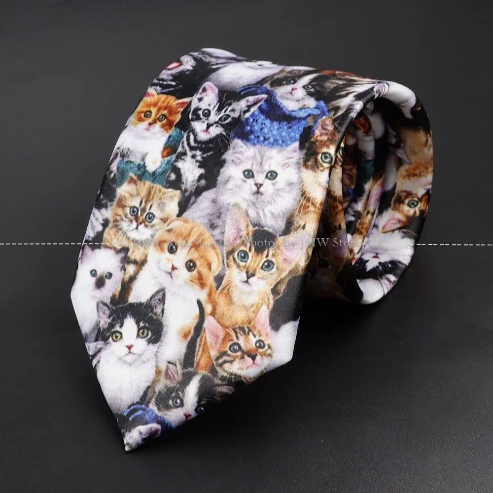 Cravate imprimée 145 cm, style original – CLEVI Paris