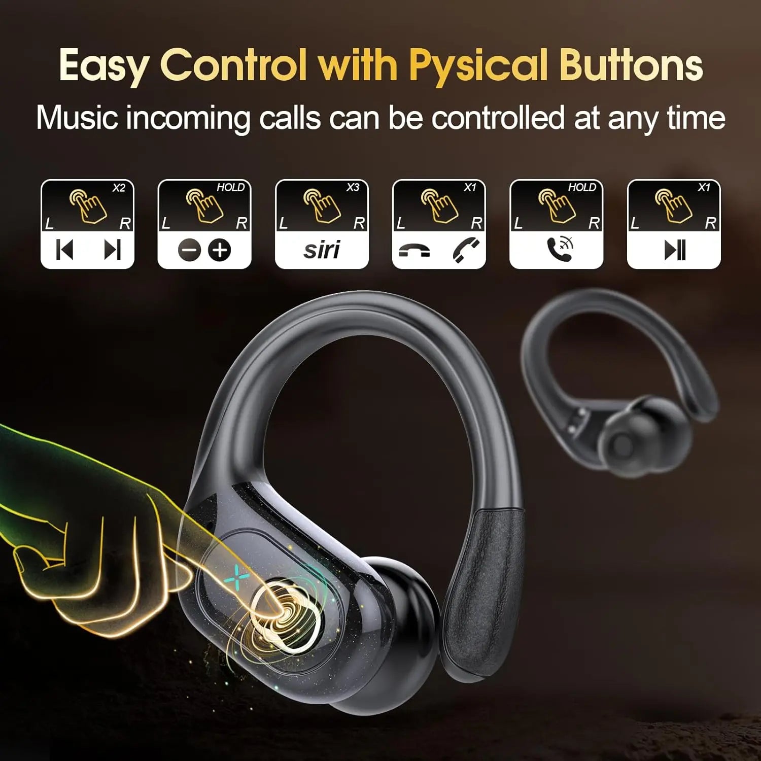 Écouteurs TWS GDLYL HD65 Bluetooth 5.4 75H LED IPX7 – CLEVI Paris